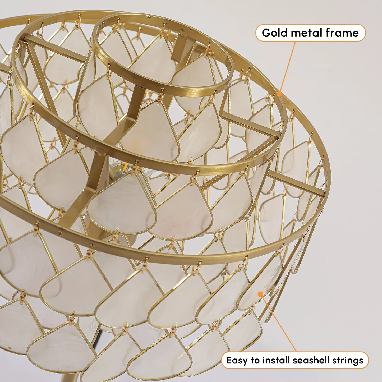 Teardrops Capiz Table Lamp