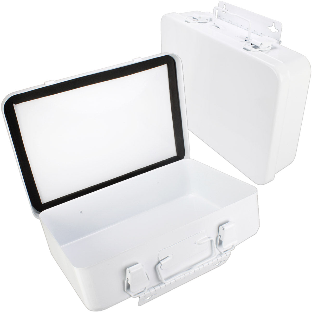 Metal First Aid Case, 16 Unit w/ Gasket - Horizontal - Empty
