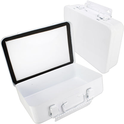 Metal First Aid Case, 16 Unit w/ Gasket - Horizontal - Empty