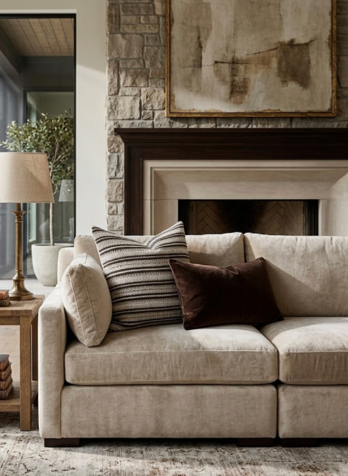 Mesa Bouclé Pillow Cover in Sandstone