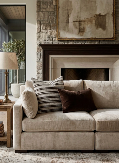 Mesa Bouclé Pillow Cover in Sandstone