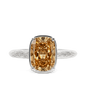 Sterling Silver Mini Champagne Elongated Cushion Ring