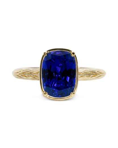 Sterling Silver Mini Sapphire Cushion Ring