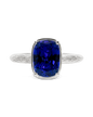 Sterling Silver Mini Sapphire Cushion Ring