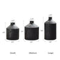 Black Wooden Vase Narrow Neck Decorative Bottle