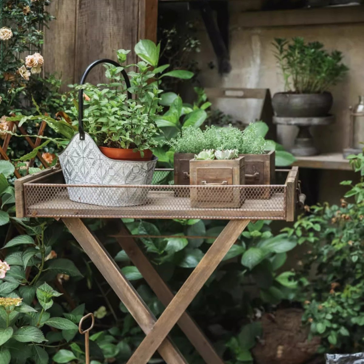 Farmhouse Wooden Box for Succulents or Flowers
