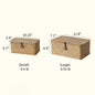 Rectangular Natural Straw Storage Basket with Lid