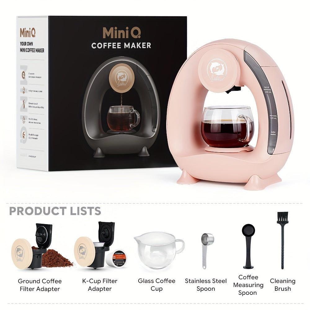 2 in 1 Single Serve Coffee Maker K Cup & Ground Coffee Brewer 4-8 Cup Size