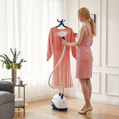 1500W Garment Steamer Standing Clothes Steamer 1.8L Tank 60Min Continuous Steam