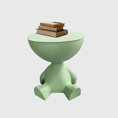 Bear Side Table with Storage – Modern Animal Shaped Nightstand End Table for Bedroom Living Room Patio