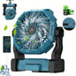 10400mAh 13hrs Rechargeable Automatic Oscillating Camping Fan with LED and Hook