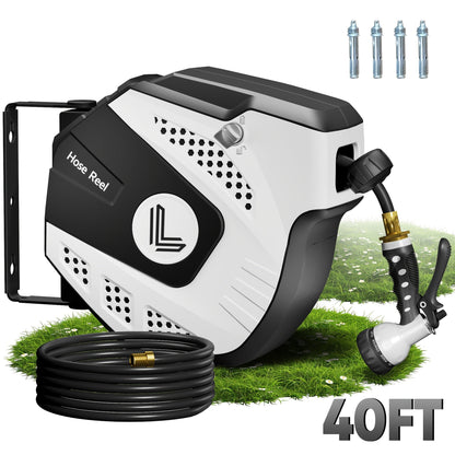 Retractable Garden Hose Reel 40/100/110/130FT Auto Rewind Wall Mounted Hose