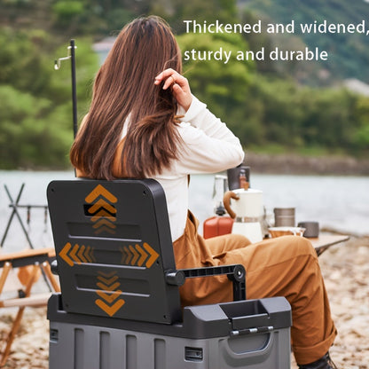 Foldable Camping Stool with Backrest & Storage Bag Portable Fishing Seat Outdoor Chair