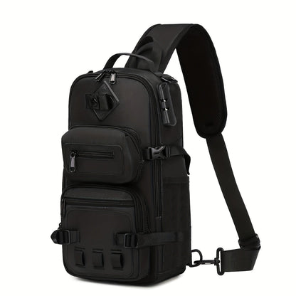 Anti-Theft Sling Bag Men Crossbody Chest Backpack USB Waterproof Travel Bag