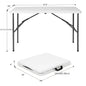 4ft/6ft Portable Plastic Folding Table – Indoor & Outdoor Dining