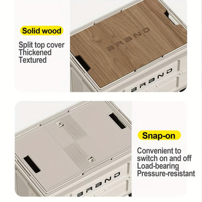 Collapsible Storage Bins Box with Lids And Handle - Portable Plastic Storage