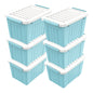 72/97QT Storage Box with Wheels & Lid – Stackable Heavy Duty Organizer 4-6-Pack
