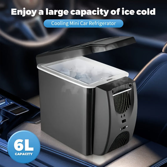6L Portable Car Refrigerator Cooler & Warmer Mini Fridge Home Car Cup Holder