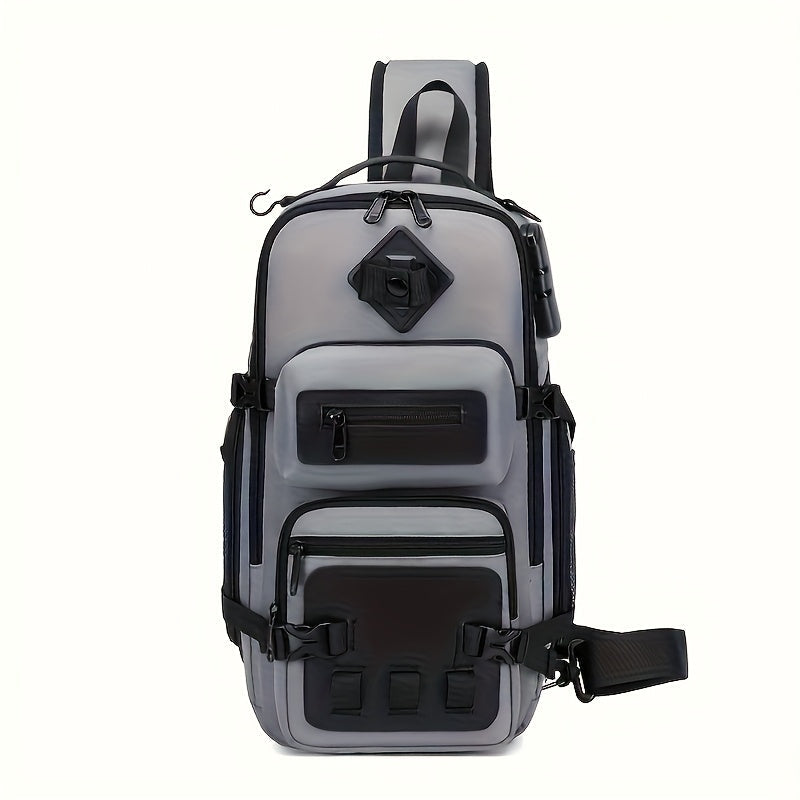 Anti-Theft Sling Bag Men Crossbody Chest Backpack USB Waterproof Travel Bag