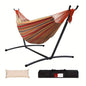Heavy Duty Double Hammock with Steel Stand 450lbs Portable Outdoor Indoor Blue