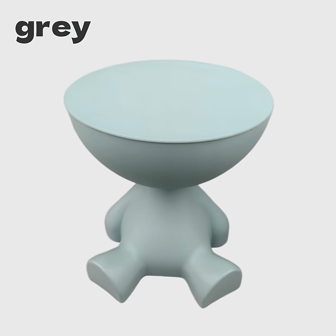 Bear Side Table with Storage – Modern Animal Shaped Nightstand End Table for Bedroom Living Room Patio