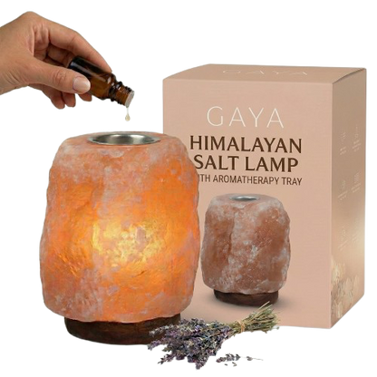 GAYA™ Himalayan Salt Lamp with Aromatherapy Tray
