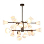 Mid-Century Cone Glass Chandelier