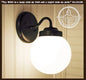 Milk Glass Globe Wall Light Fixture Sconce