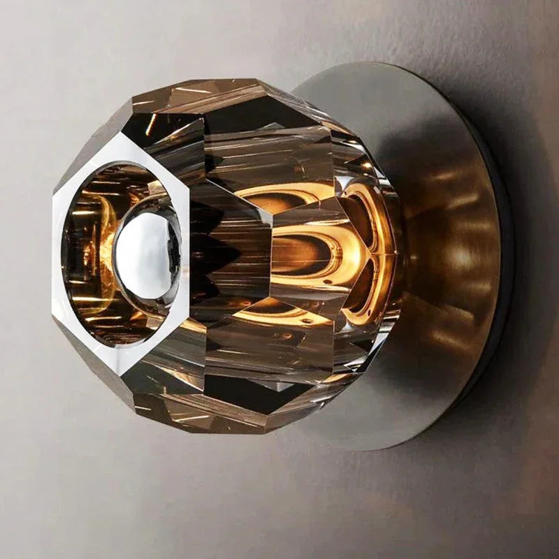Mini Crystal Orb Bedside Wall Light