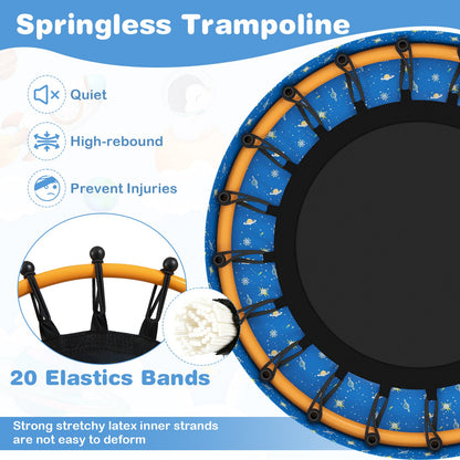 Mini Trampoline for Toddlers with Foam Padded Handle and Safety Padded Cover