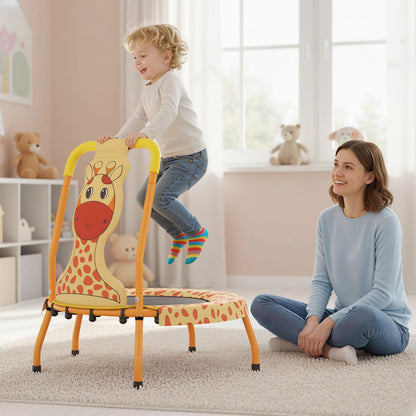 Mini Trampoline for Toddlers with Foam Padded Handle and Safety Padded Cover