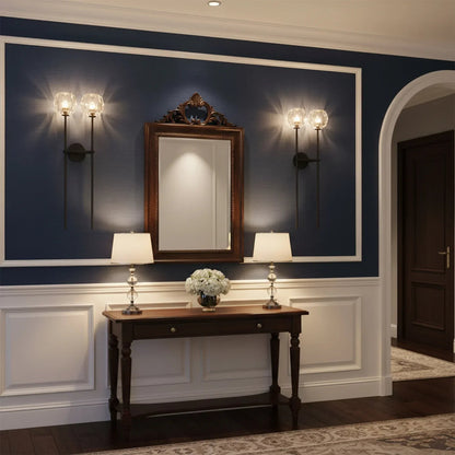 Minimalist Double Crystal Wall Light