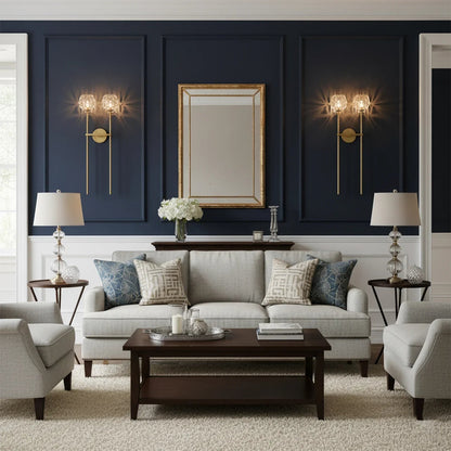 Minimalist Double Crystal Wall Light