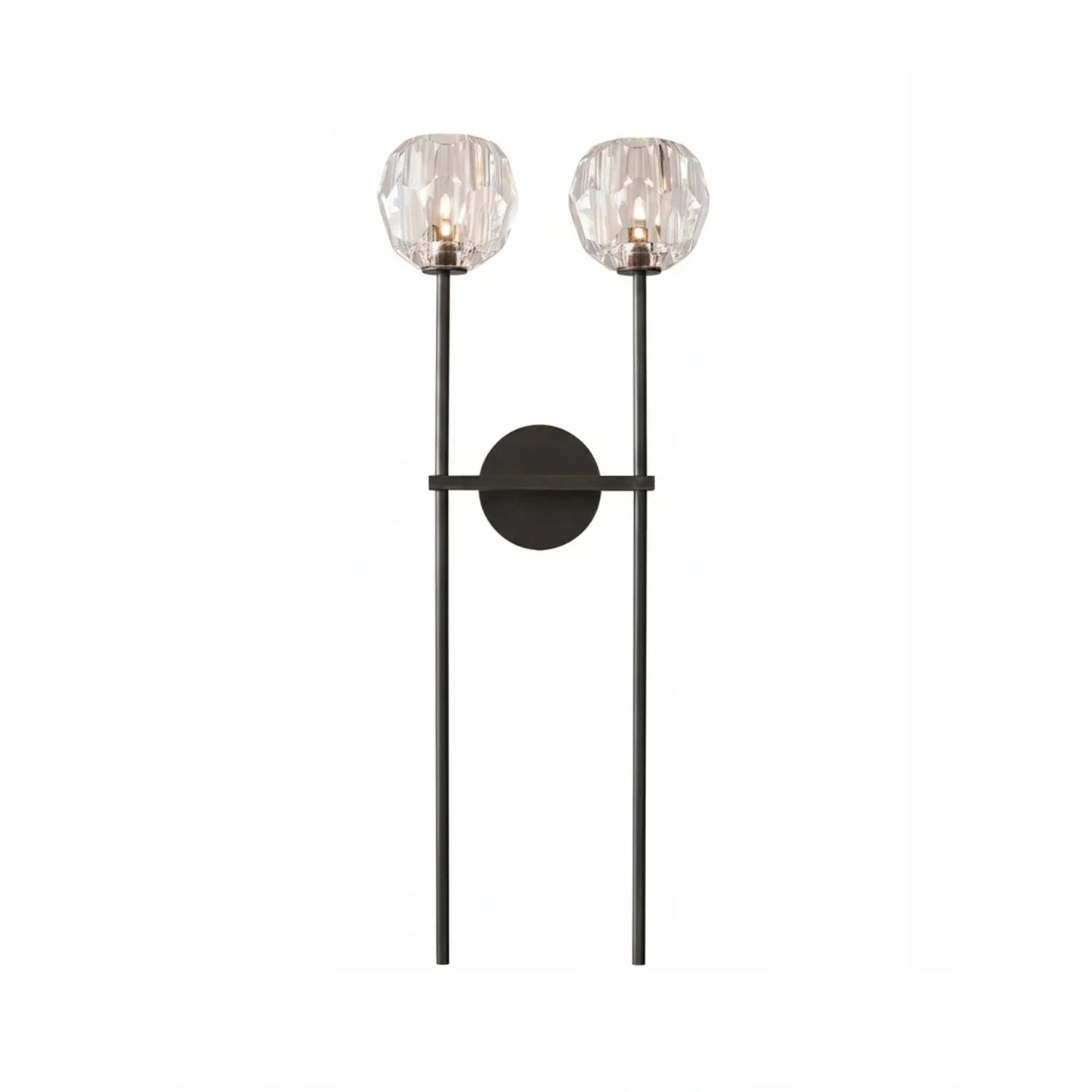 Minimalist Double Crystal Wall Light