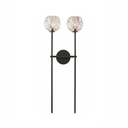 Minimalist Double Crystal Wall Light
