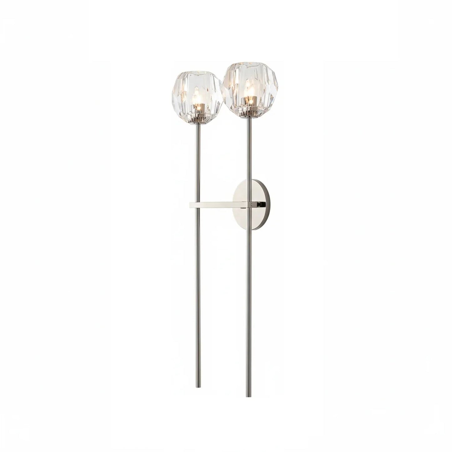 Minimalist Double Crystal Wall Light