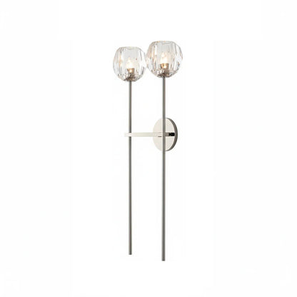 Minimalist Double Crystal Wall Light