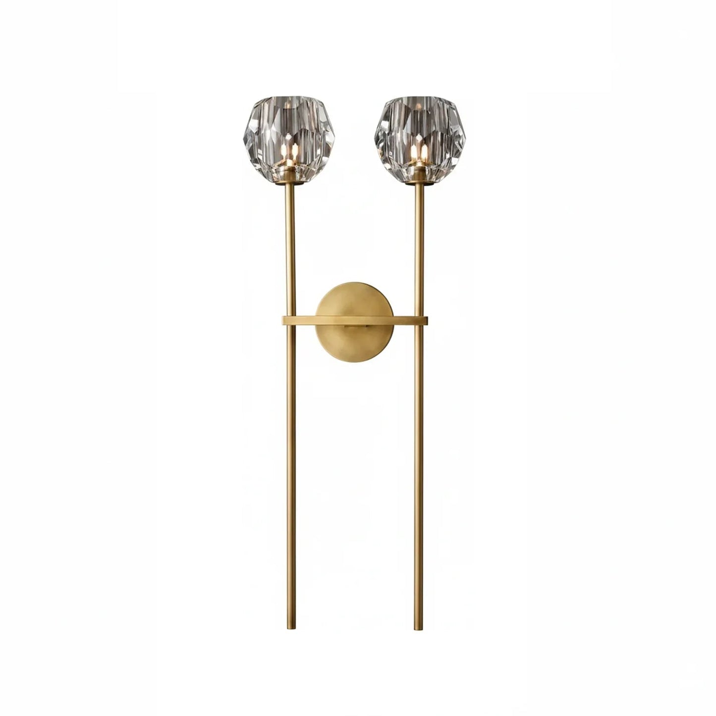 Minimalist Double Crystal Wall Light