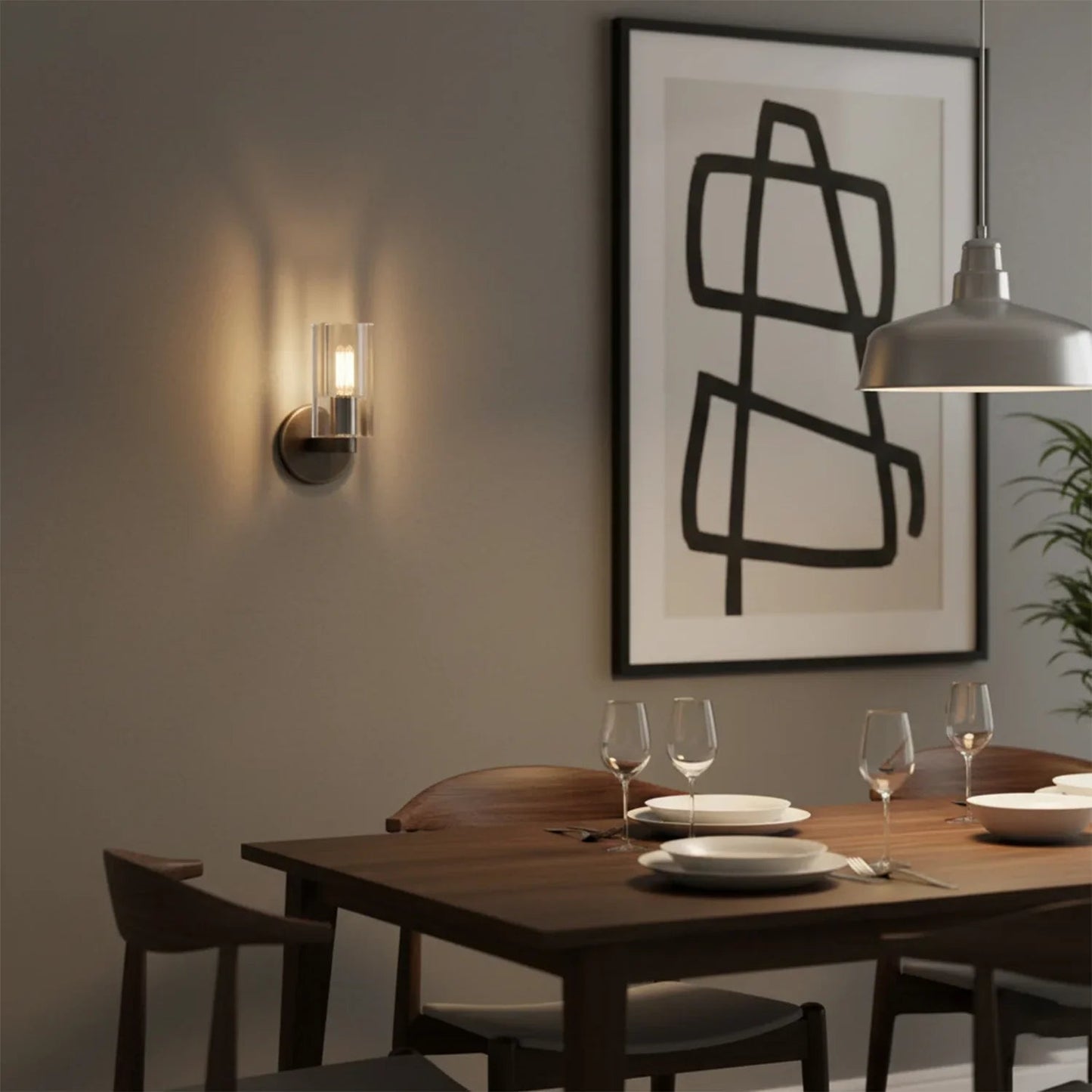 Modern Fluted Crystal Wall Sconce