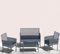 4Pcs Outdoor Patio Furniture Set – Rattan Wicker Sofa - Multiple Styles