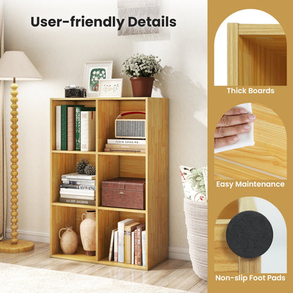 6-Cube Bookcase with Anti-Tipping Kit - Burlywood