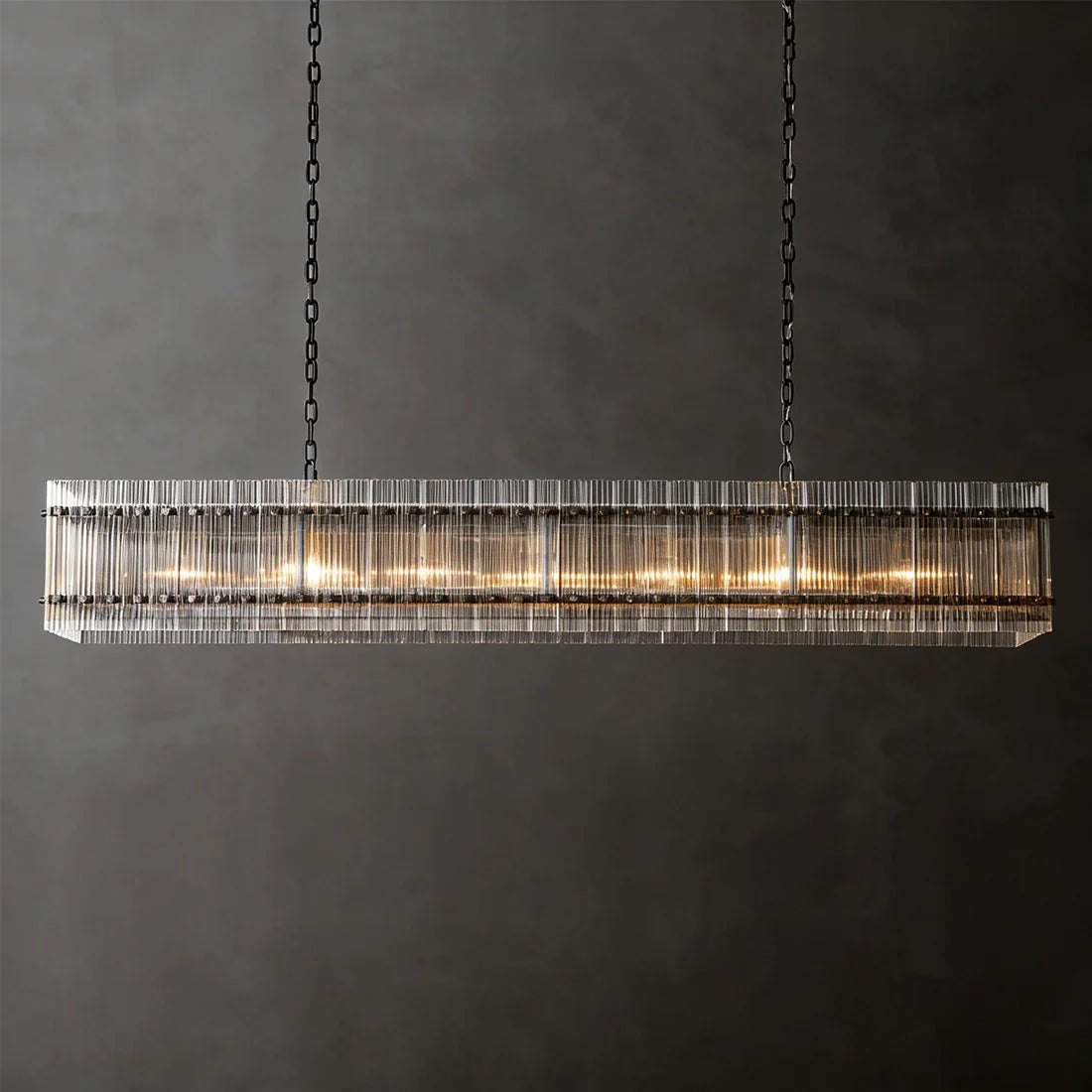 Modern Rectangular Linear Chandelier