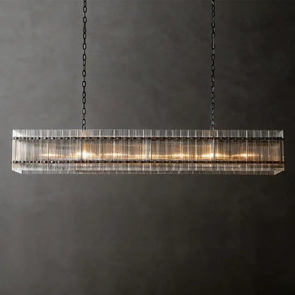 Modern Rectangular Linear Chandelier