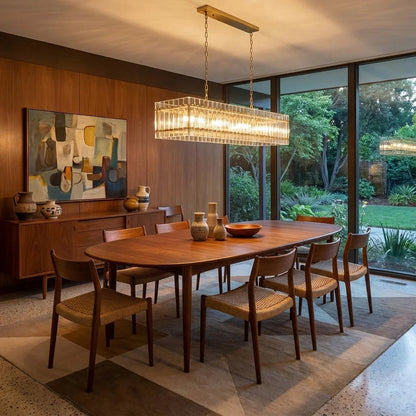 Modern Rectangular Linear Chandelier