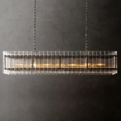 Modern Rectangular Linear Chandelier