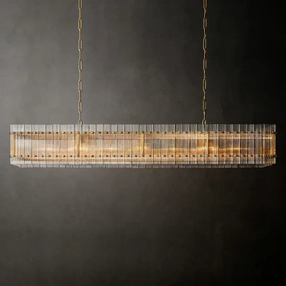 Modern Rectangular Linear Chandelier