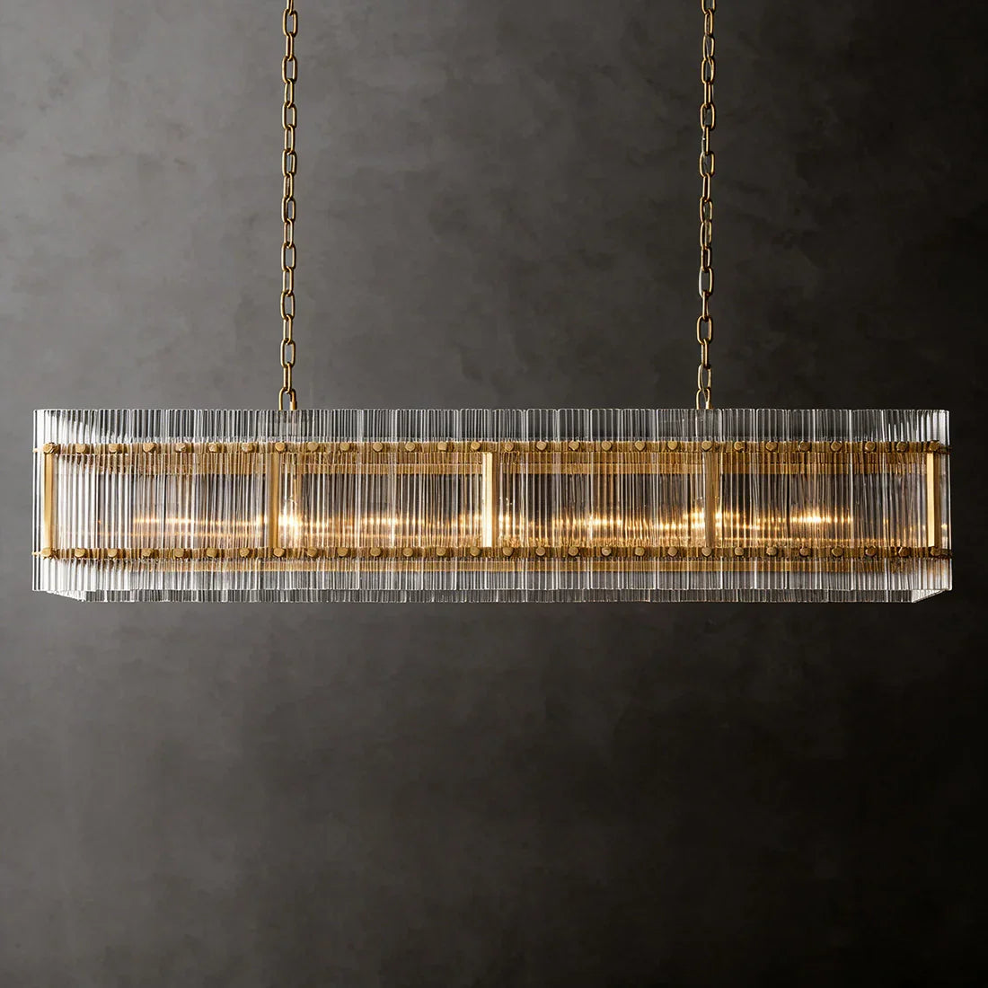 Modern Rectangular Linear Chandelier