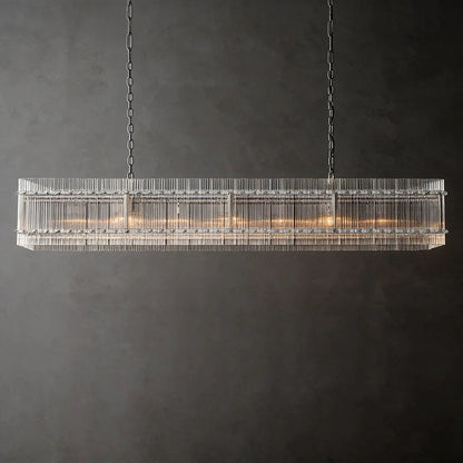 Modern Rectangular Linear Chandelier