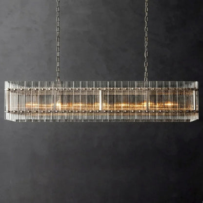 Modern Rectangular Linear Chandelier