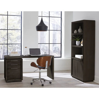 Oxford Single Pedestal Desk in Basalt Grey